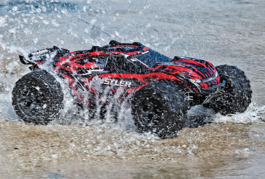 Traxxas Rustler 4x4 XL-5 1/10 RTR TQ Punainen RC-auto + akku ja laturi TRX67064-1-RED