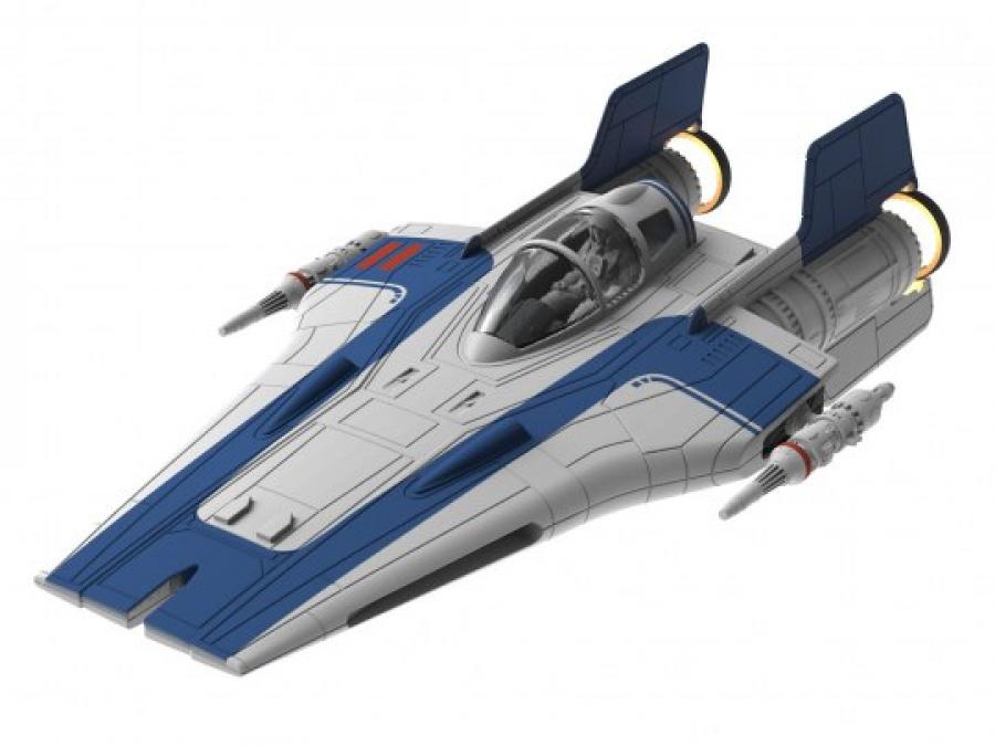 Revell 1:44 Build & Play A-wing Fighter, blue