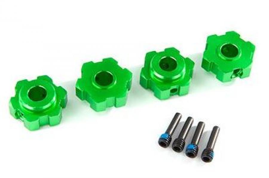 Traxxas Wheel Hubs Hex Alu Green (4) Maxx TRX8956G