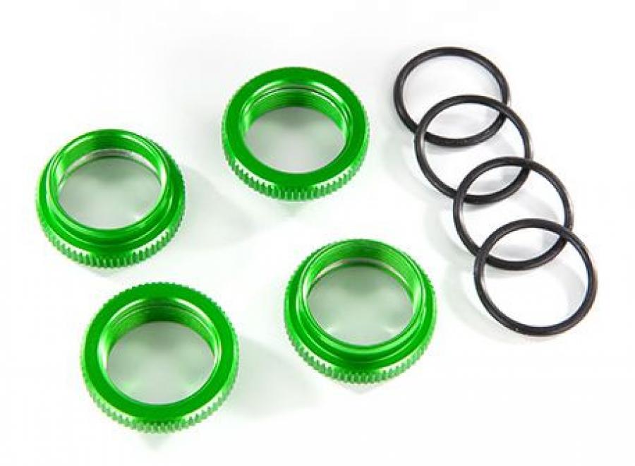 Traxxas Spring Adjuster Alu Green GT-Maxx (4) TRX8968G
