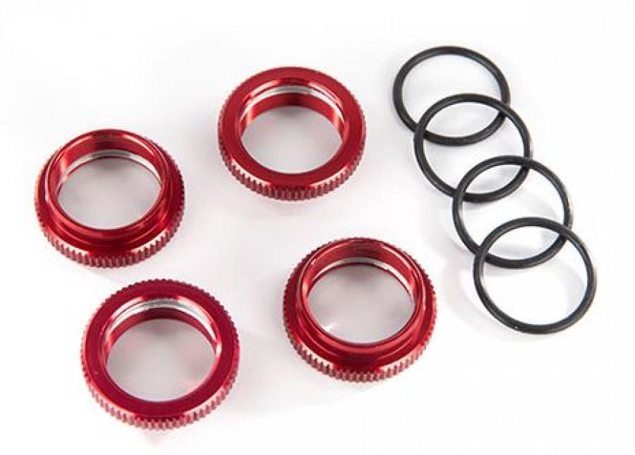 Traxxas Spring Adjuster Alu Red GT-Maxx (4) TRX8968R