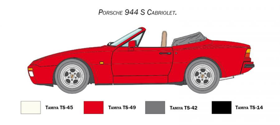 Italeri 1/24 PORSCHE 944 S CABRIOLET