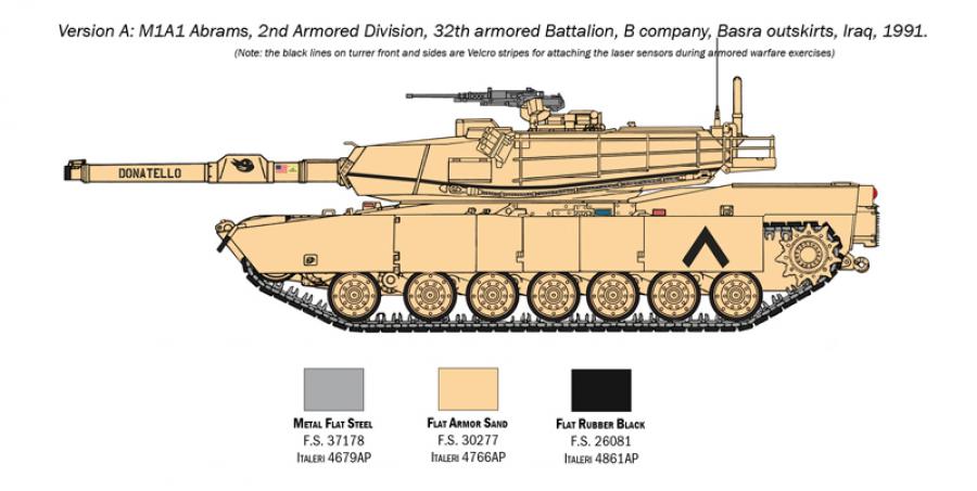Italeri 1/35 M1A1 ABRAMS with crew