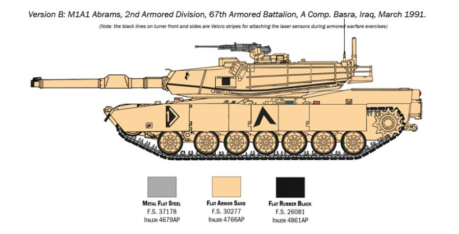 Italeri 1/35 M1A1 ABRAMS with crew