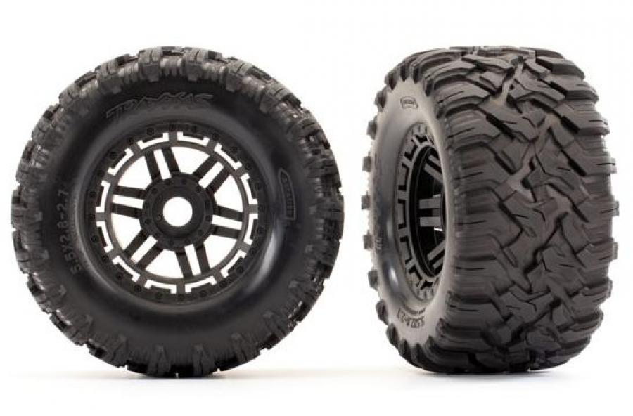 Traxxas Tires & Wheels Maxx/Black (17mm) 2,8" TSM (2) TRX8972