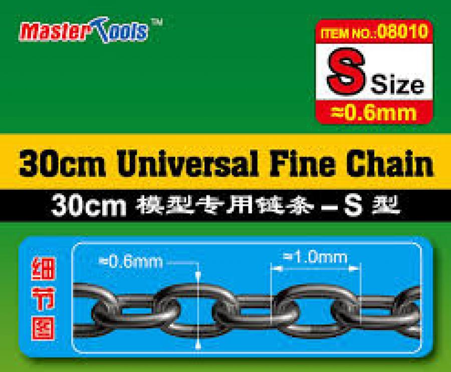 Trumpeter 30CM Universal Fine Chain S Size 0.6mmX1.0mm