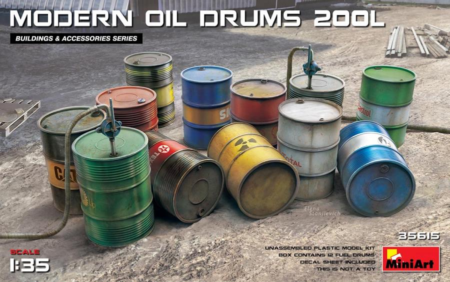 1:35 Modern Oil Drums (200l)
