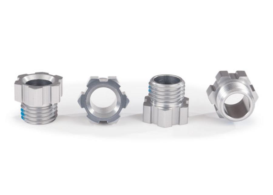 Traxxas Stub Axle Nut Alu Silver (4) TRAXX TRX8886A