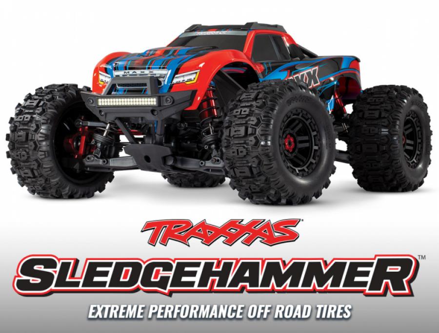 Traxxas Tires & Wheels Sledgehammer/Black (17mm) 2,8" TSM (2) TRX8973