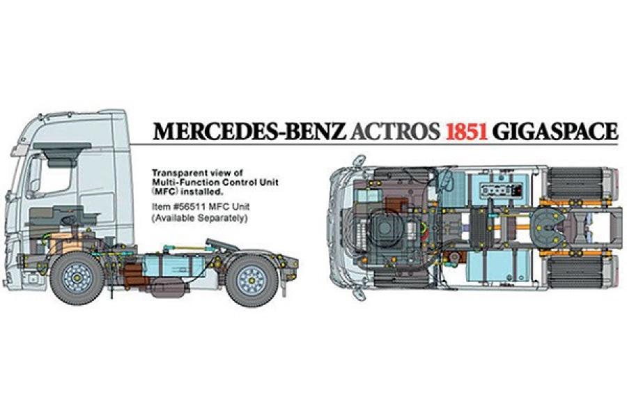 Tamiya 1/14 Mercedes Benz Actros(prepainted Bl) rc-kuorma-auto