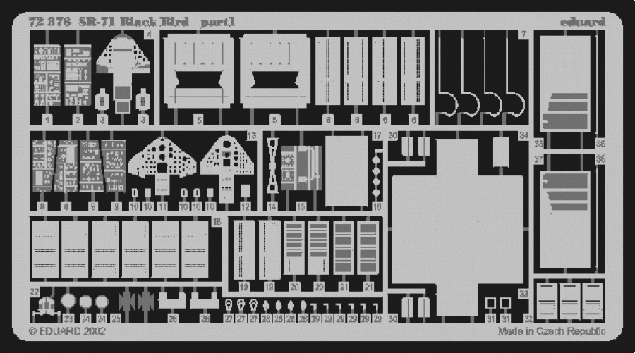 1:72 SR-71 Black Bird PE set (Italeri)