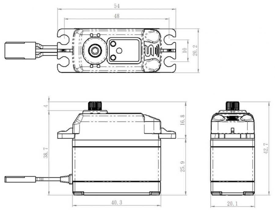 Servo SB-2271SG  20Kg 0,065s HV Brushless Black Edition