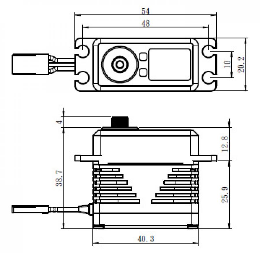 Servo SB-2292SG  45Kg 0,055s 8,4V Alu Brushless Steel Gear