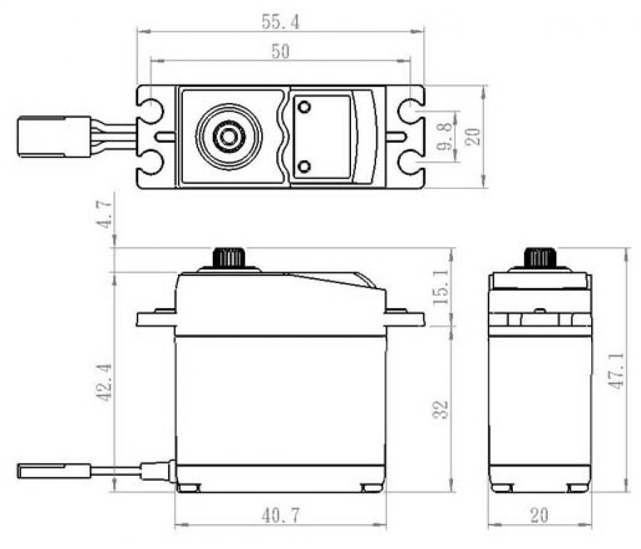 Servo SC-0251MG  16Kg 0,18s Metal Gear