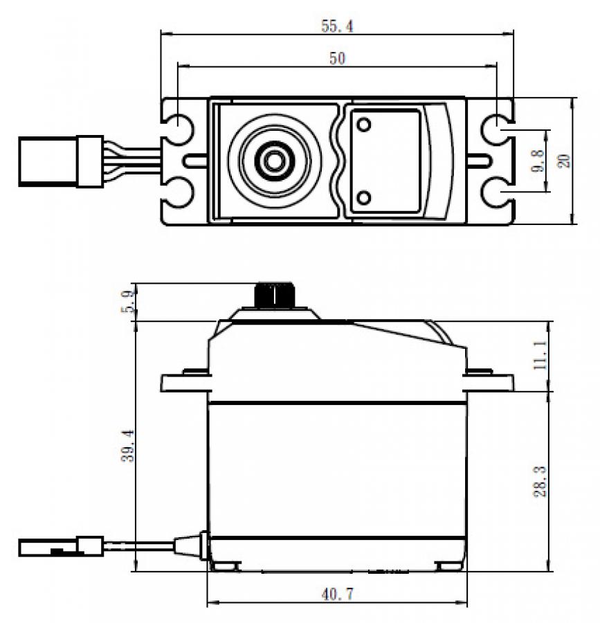 Servo SC-0252MG  10,5Kg 0,19s Metal Gear