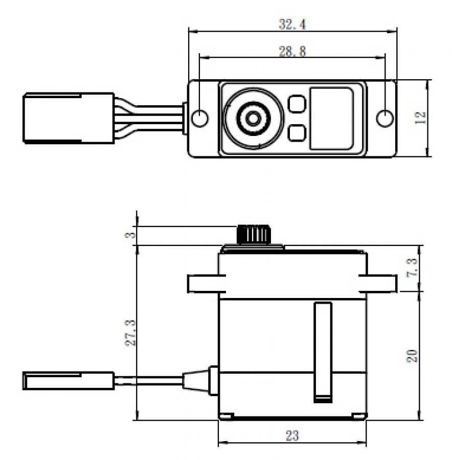 SV-1232MG Servo 5,0Kg 0,05s HV Alu Coreless Metal Gear Micro