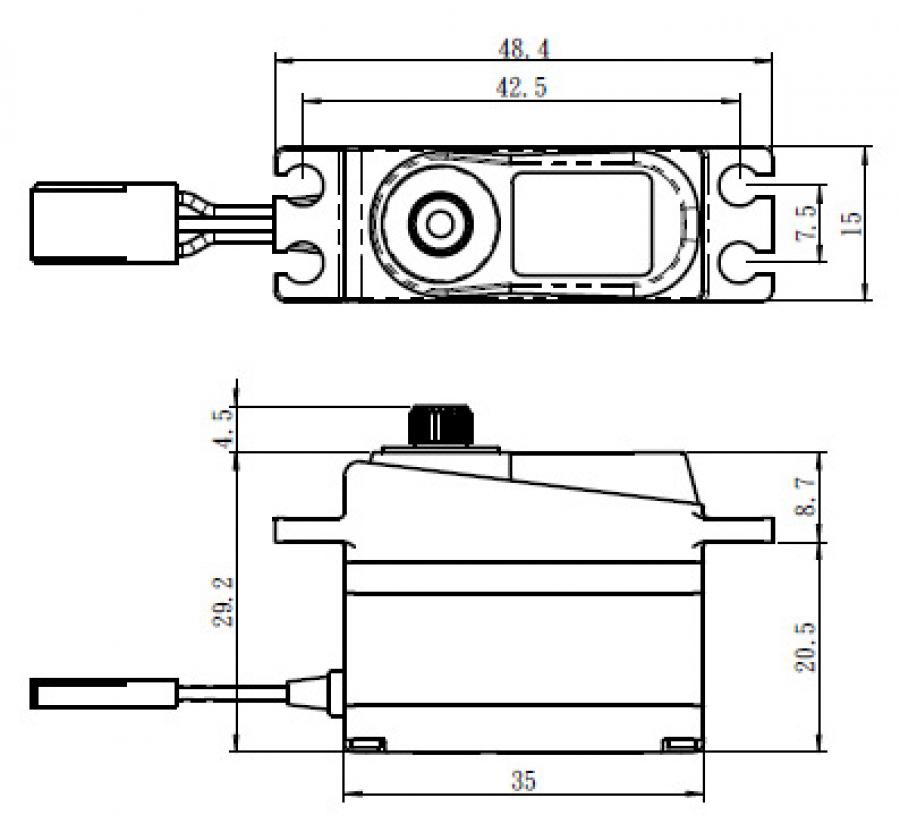 Servo SV-1250MG  8,0Kg 0,095s HV Alu Coreless Metal Gear Mini