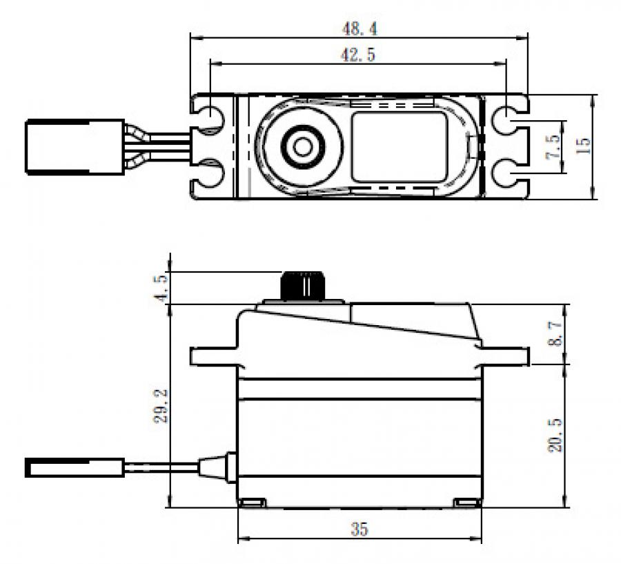 Servo SV-1257MG  4,0Kg 0,055s HV Alu Coreless Metal Gear Mini