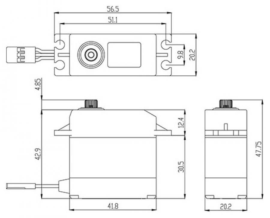 Servo SW-0231MG  15Kg 0,17s Metal Gear WP