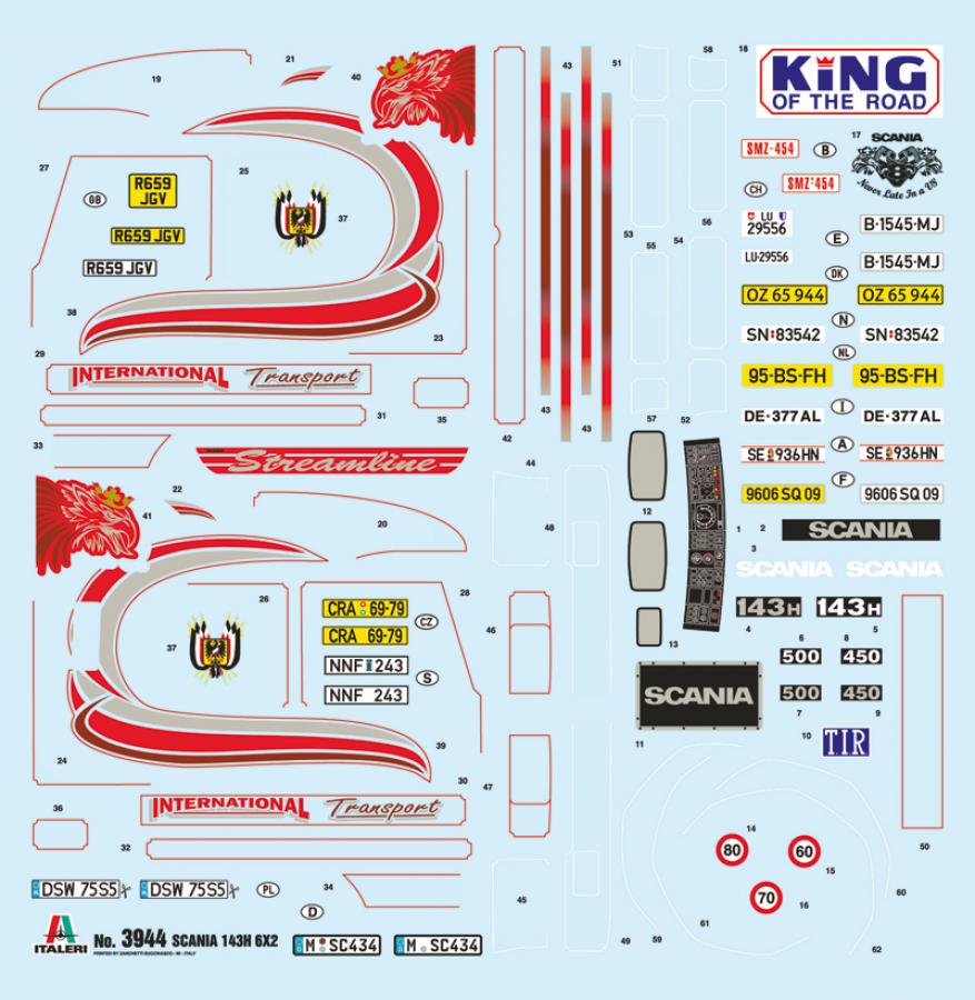 Italeri 1/24 Scania "Streamline" 143H 6X2