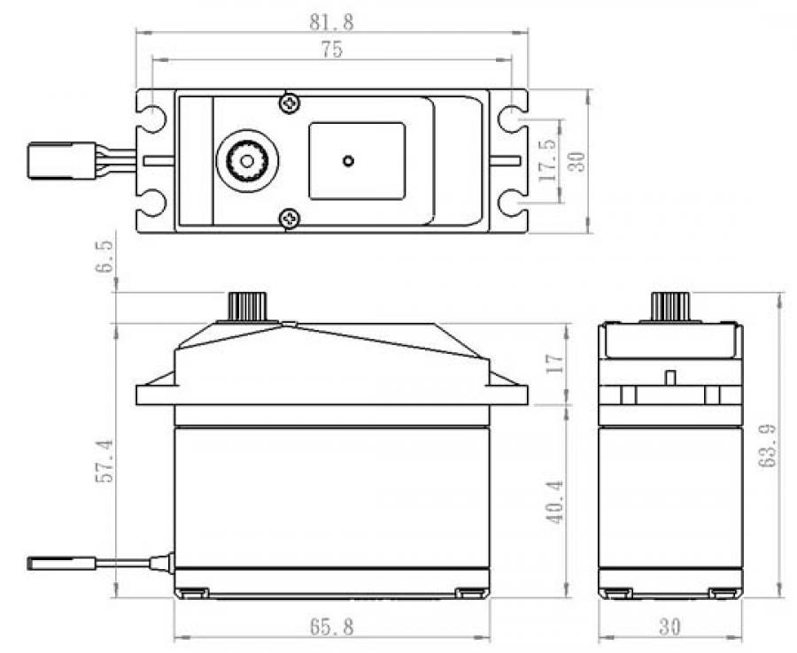 SV-0236MG Servo 40Kg 0,17s HV Alu Metal Gear Giant