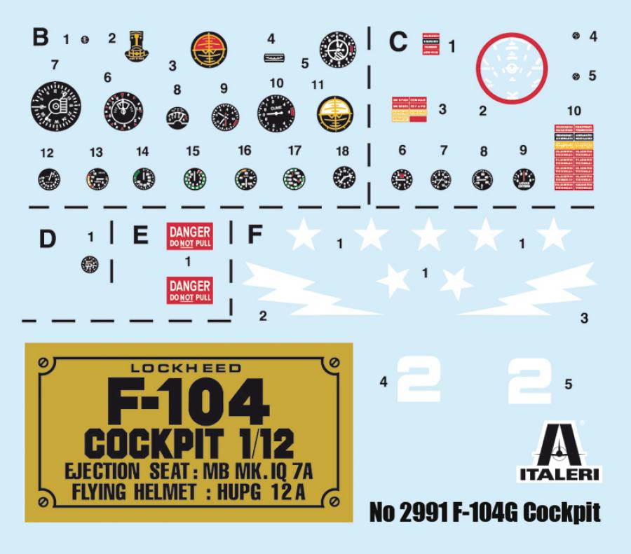 Italeri 1:12 F-104G COCKPIT