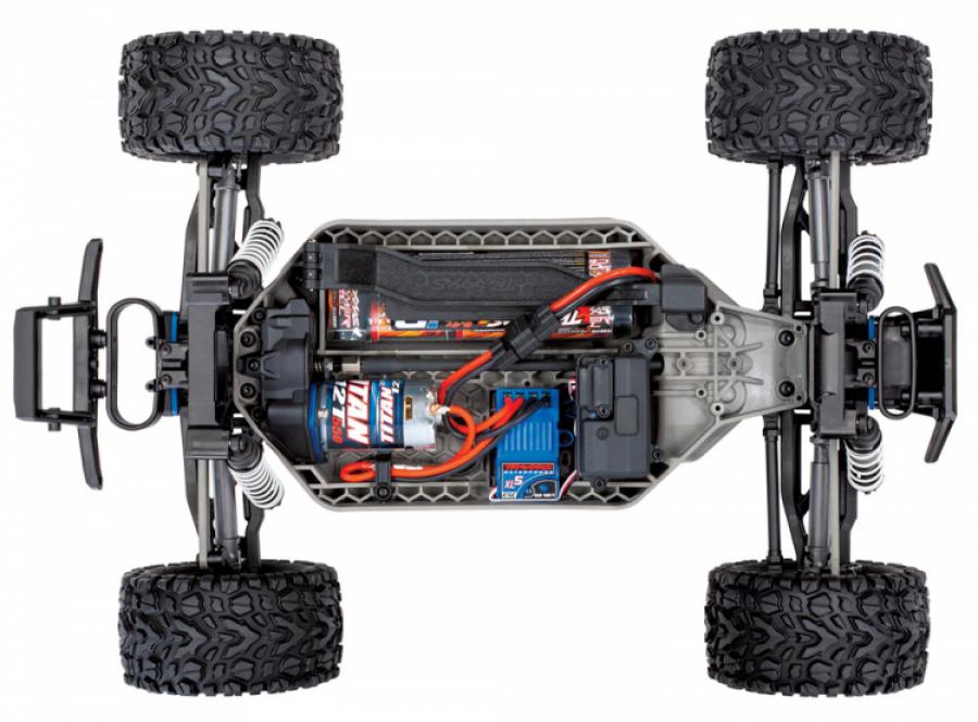 Traxxas Rustler 4x4 XL-5 1/10 RTR TQ Punainen RC-auto + akku ja laturi TRX67064-1-RED