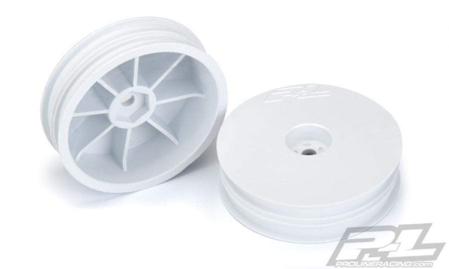 Velocity Narrow 2.2" Hex Carpet Front White Wheels (2)