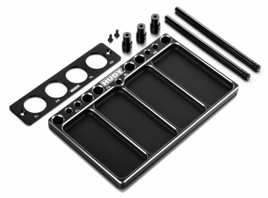 Hudy Alu Tray for 1/8 Off-road Diff and Shocks 109802