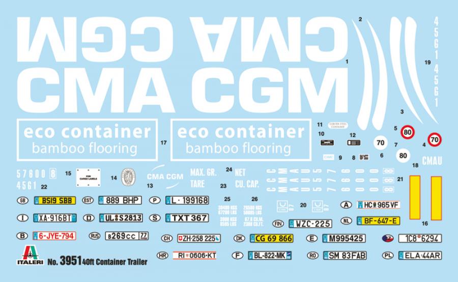 Italeri 1/24 40’ CONTAINER TRAILER