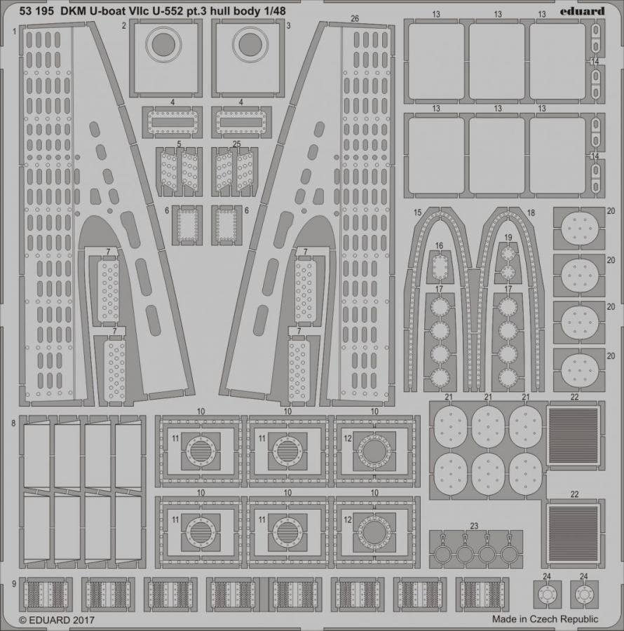 1:48 U-boat VIIc PE set for Trumpeter