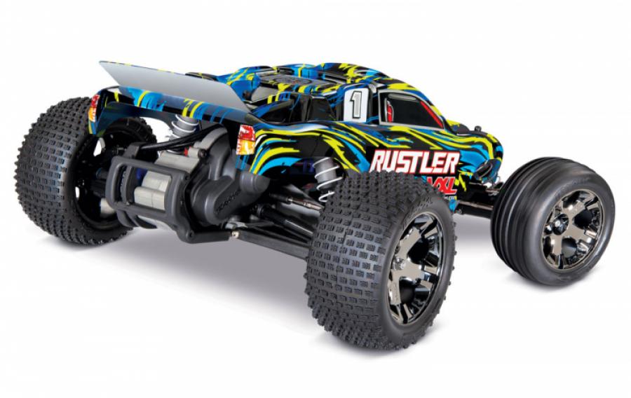 Traxxas Rustler VXL 2WD 1/10 RTR TQi TSM Yellow w/o Batt/Charger TRX37076-4-YLW