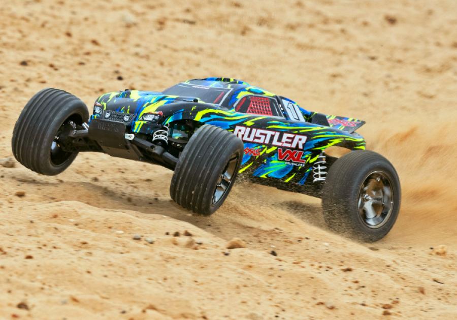 Traxxas Rustler VXL 2WD 1/10 RTR TQi TSM Yellow w/o Batt/Charger TRX37076-4-YLW