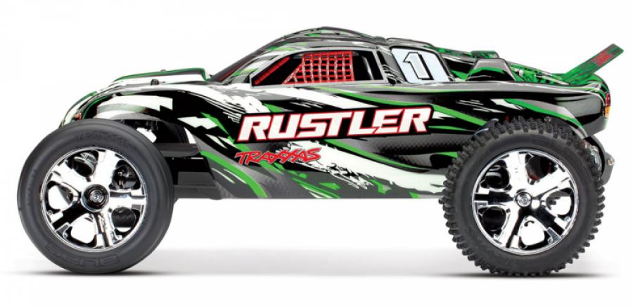 Traxxas Rustler 2WD 1/10 RTR TQ Green - With Batt/Charger TRX37054-1-GRN