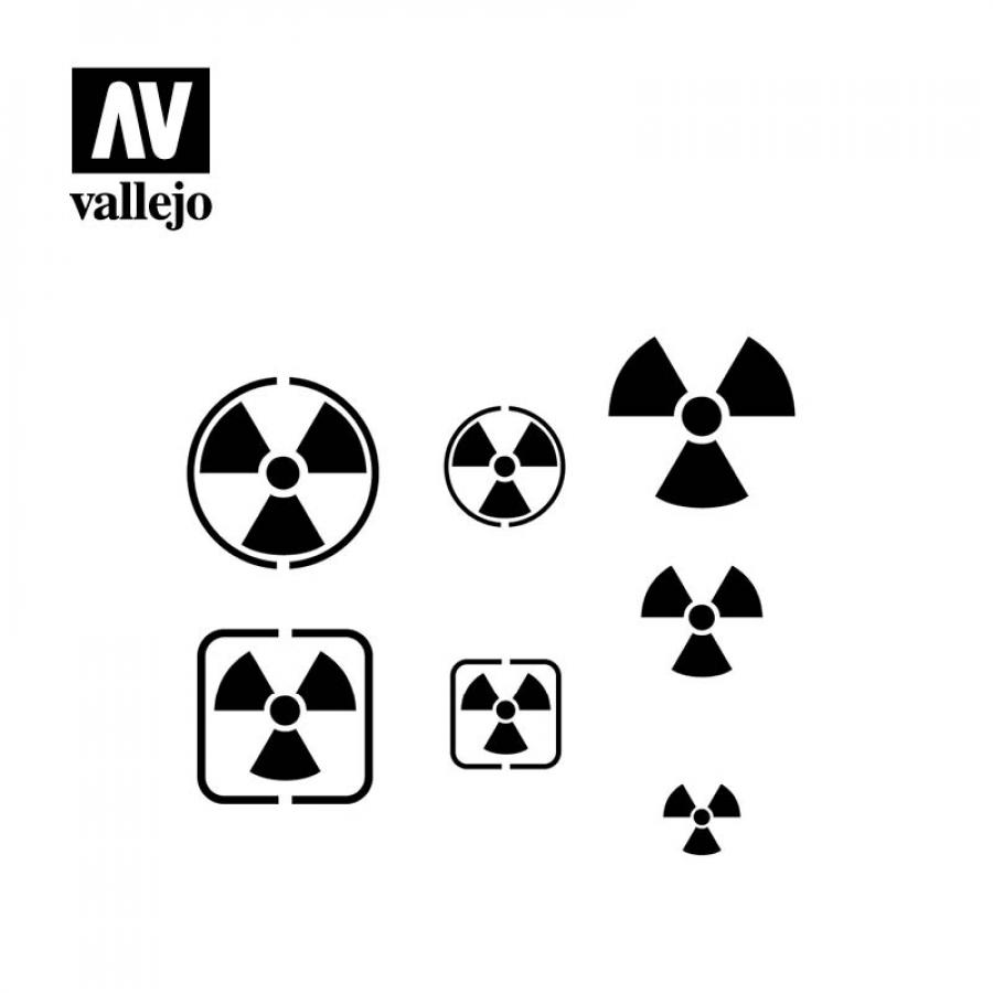 STENCIL RADIOACTIVITY SIGNS