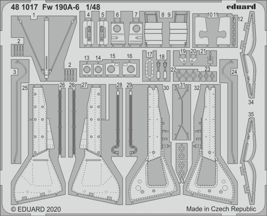 1:48 PE Set for Eduard Fw 190A-6