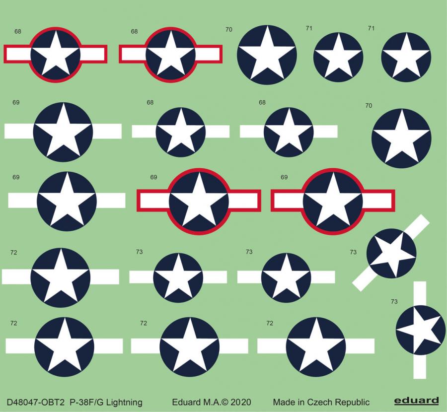 1:48 P-38F/G Decal set