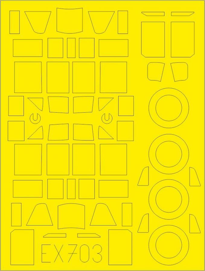 1:48 Il-2 TFace for Tamiya, Window masks
