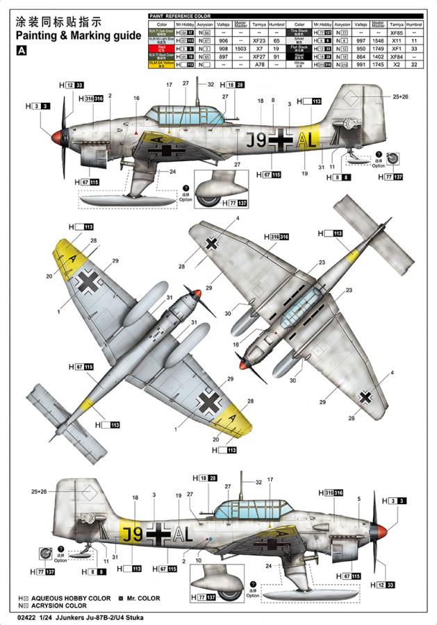 Trumpeter 1:24 Junkers Ju-87B-2/U4 Stuka