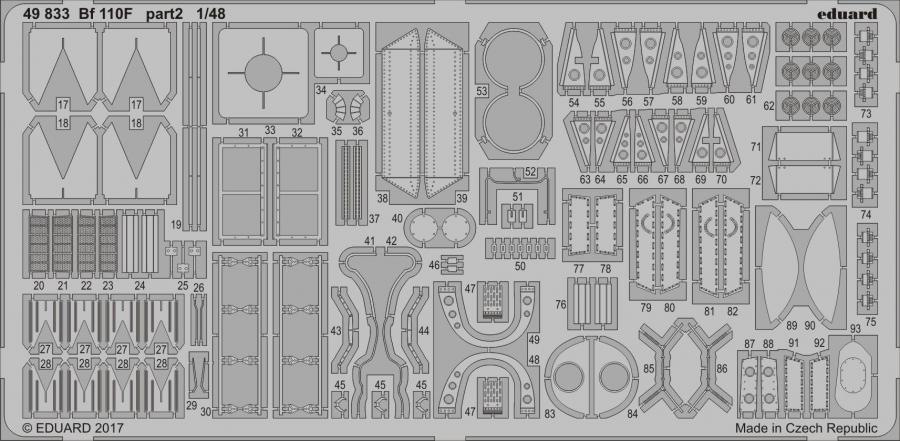1:48 Bf 110F  PE Set for Eduard kit