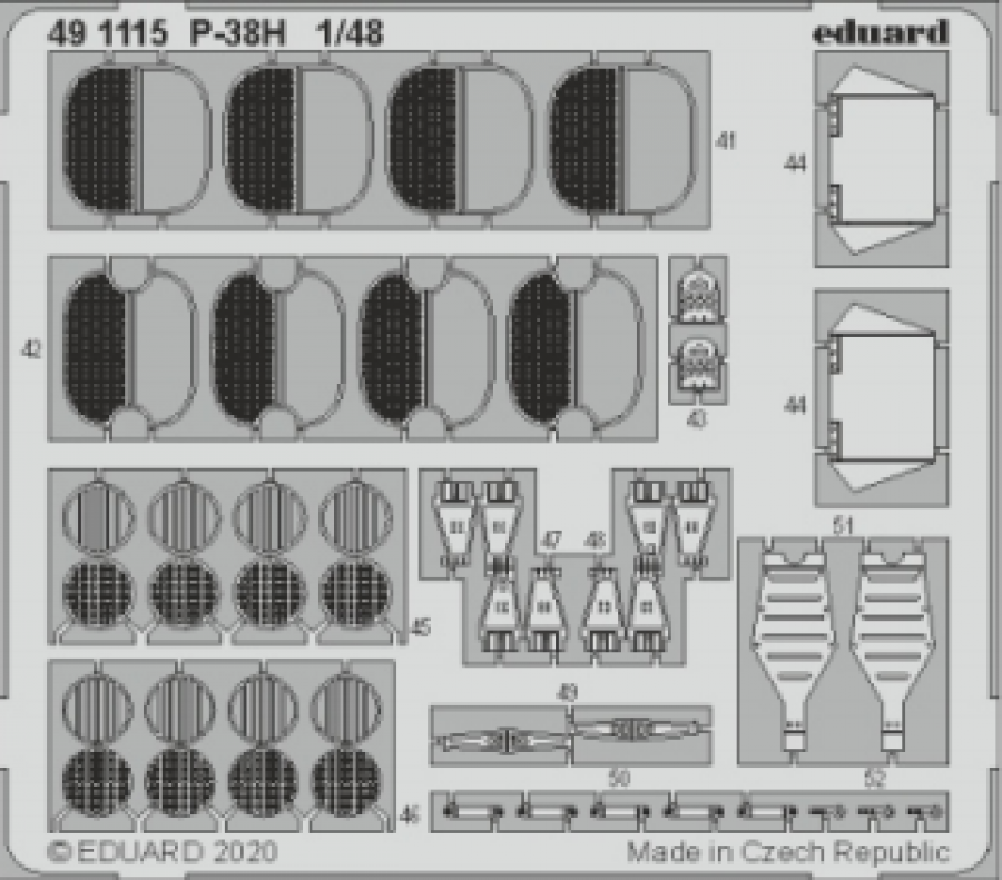 1:48 P-38H PE set for Tamiya kit