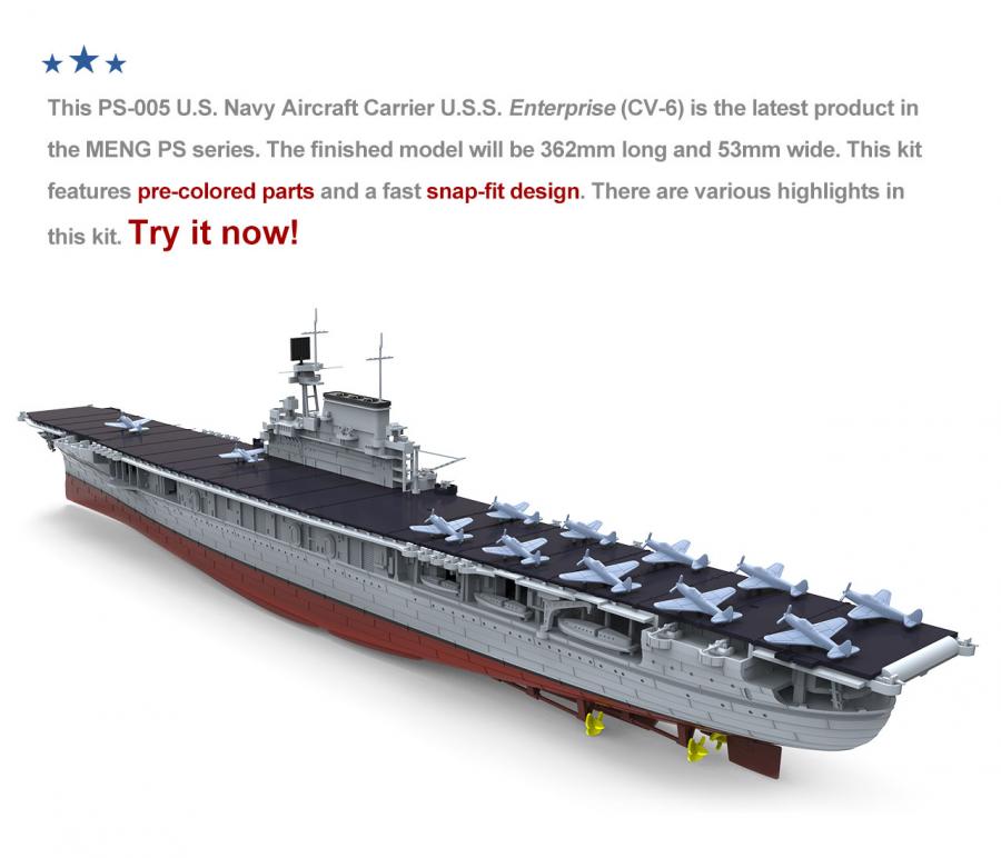 1:700 Carrier U.S.S. Enterprise (CV-6)