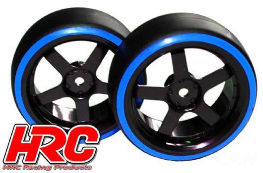 Tires - 1/10 Drift - mounted - 5-Spoke B