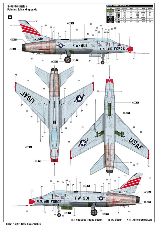 1:32 F-100C Super Sabre