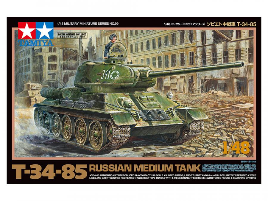 Tamiya 1/48 RUSSIAN MEDIUM TANK T-34 / 85 pienoismalli