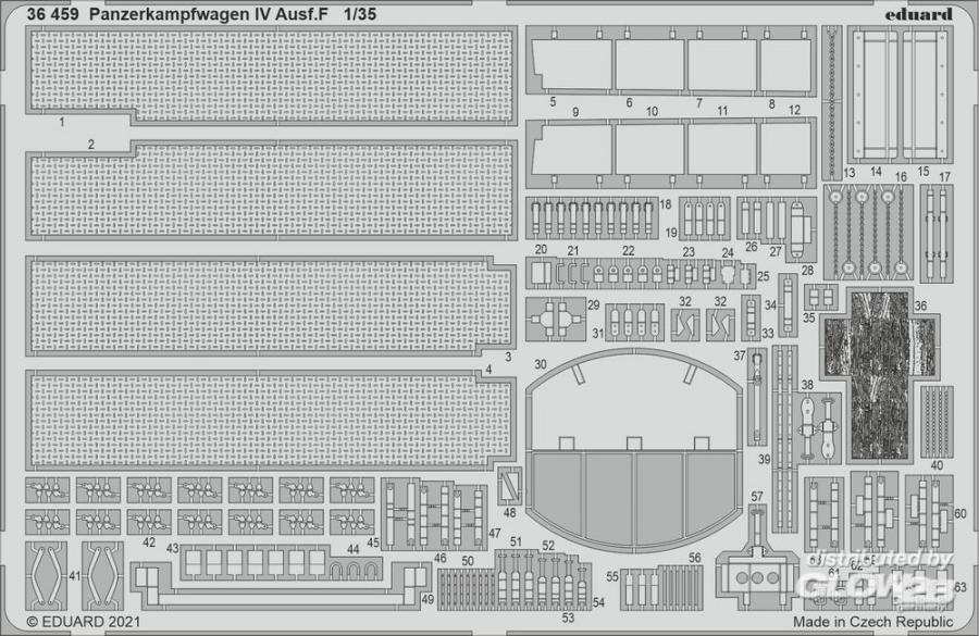 1:35 Panzer IV Ausf.F PE set for Tamiya 