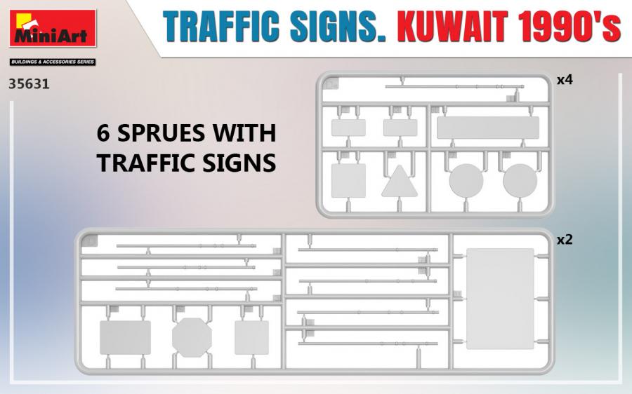 1:35 Traffic Signs. Kuwait 1990's