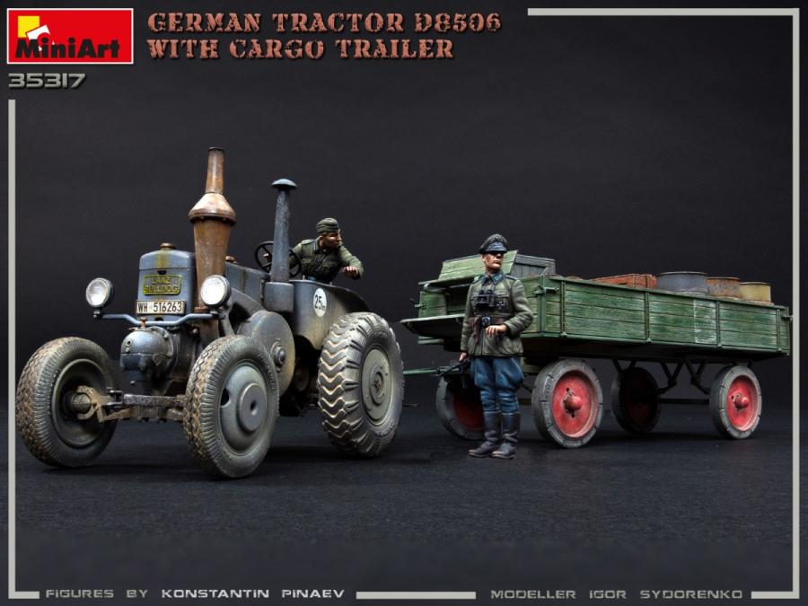 1:35 German Tractor D8506 with Cargo Trailer
