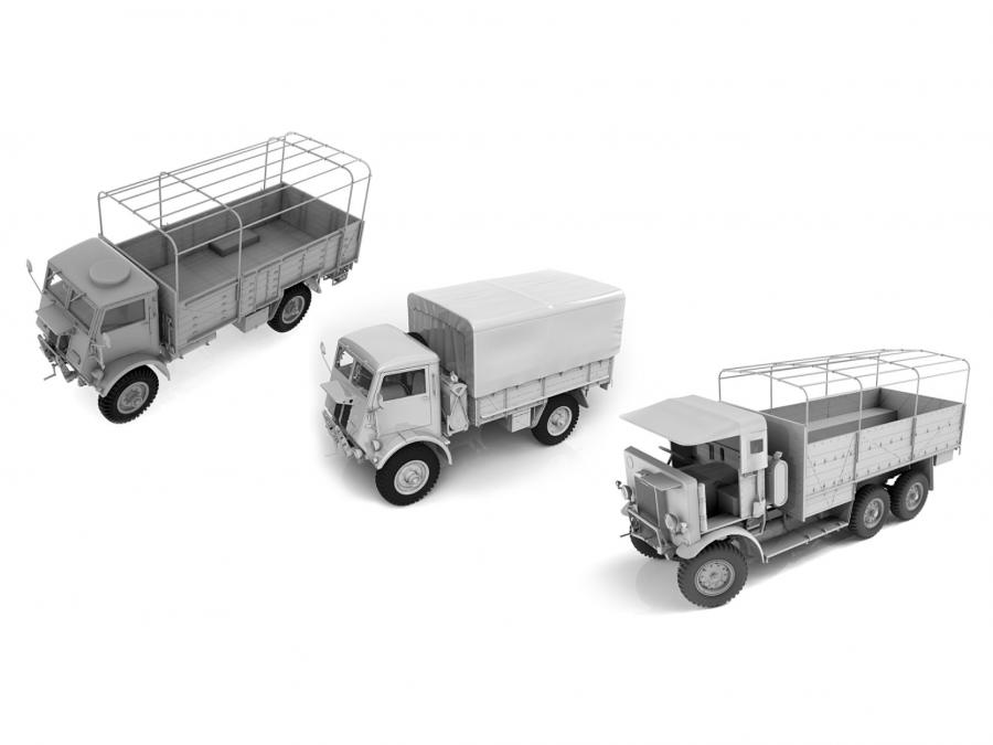 1:35 WWII British Trucks (3 trucks)