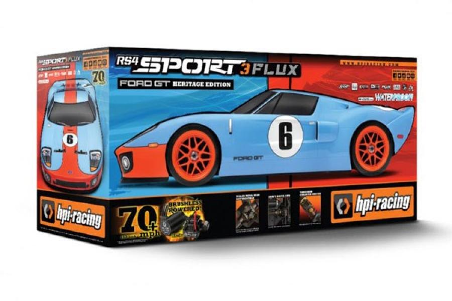 HPI Racing  HPI RS4 Sport 3 Flux Ford GT Heritage Edition RC-auto ilman akkua ja laturia 120098